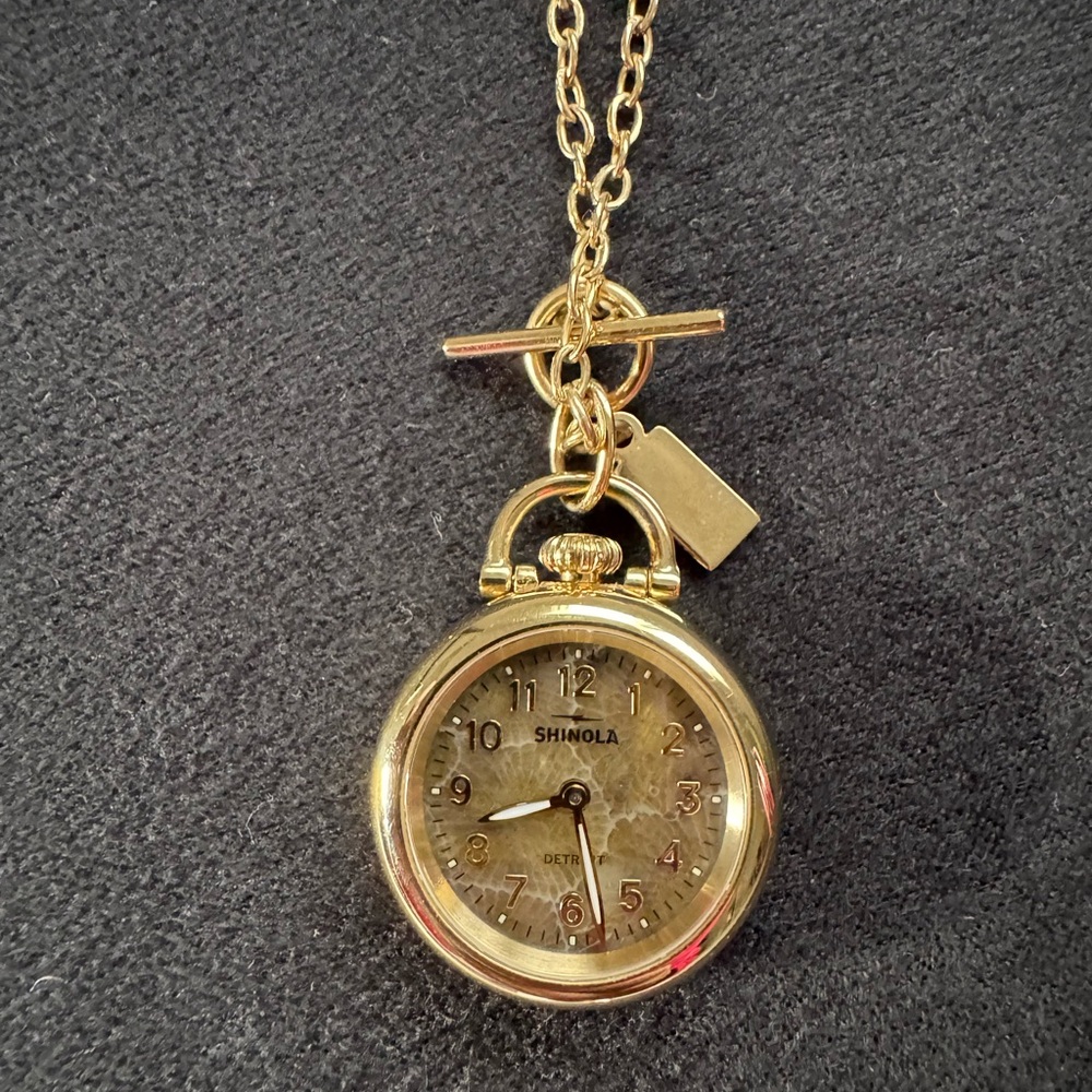 Shinola Women's Gold Watch Necklace